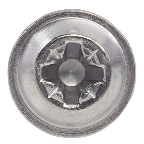 50 PK | Phillips Washer Head Tap. Screw w/Teks Point #8x3/8 in. Chrome - Image 3