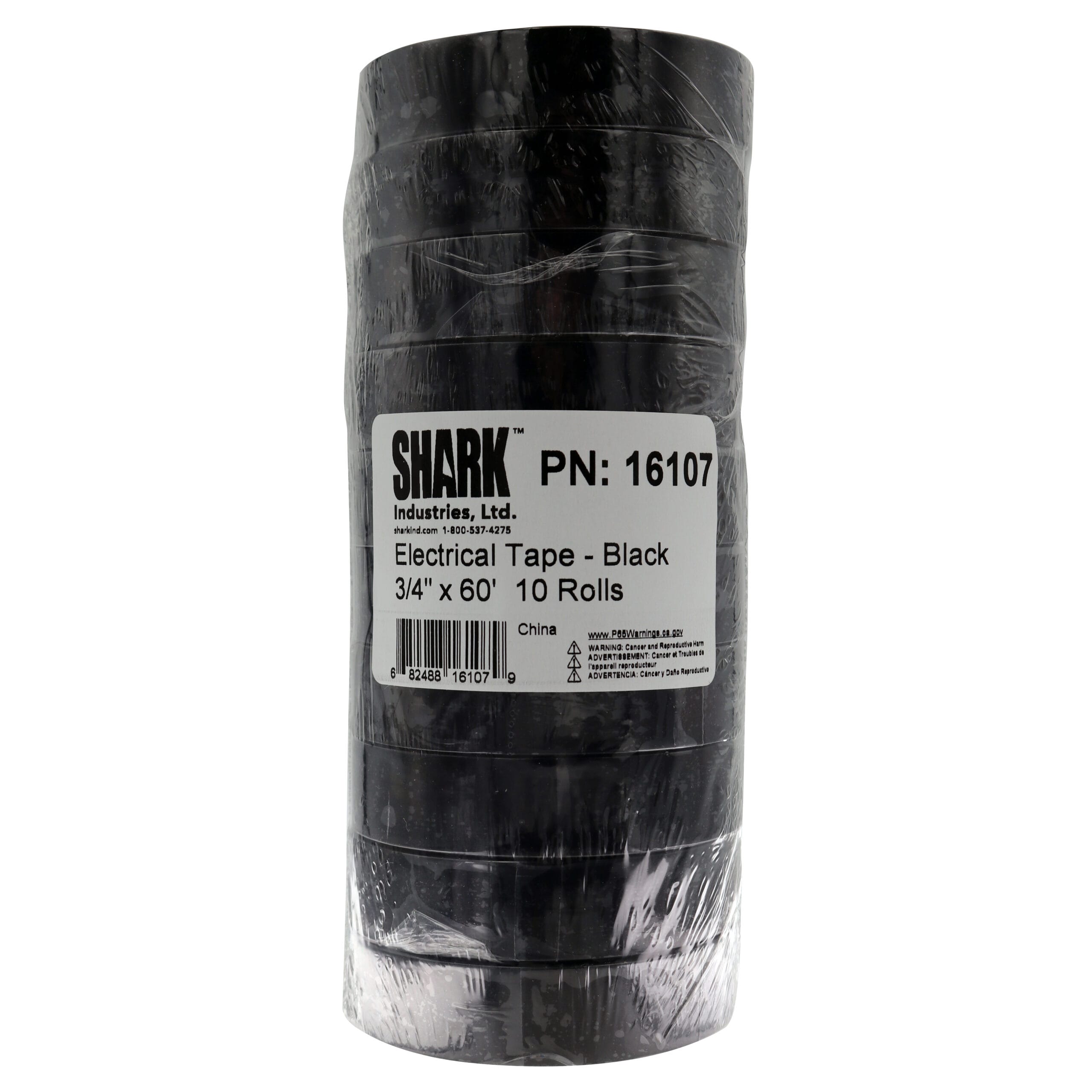 10 PK | Black Electrical Tape - UL Approved 3/4" x 60' - Image 2