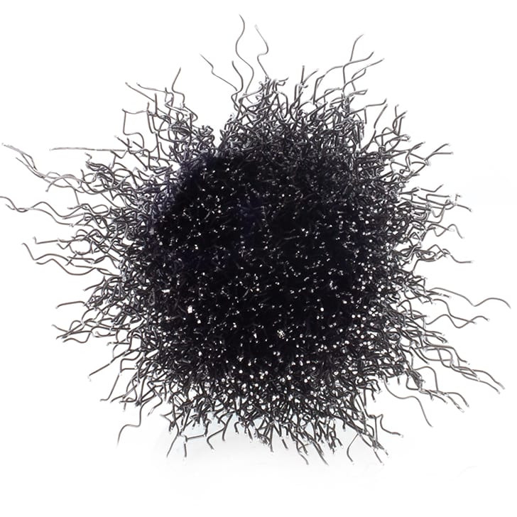 1" Crimped End Brush on 1/4" Hex Shaft - .008 Fine Wire - Image 5