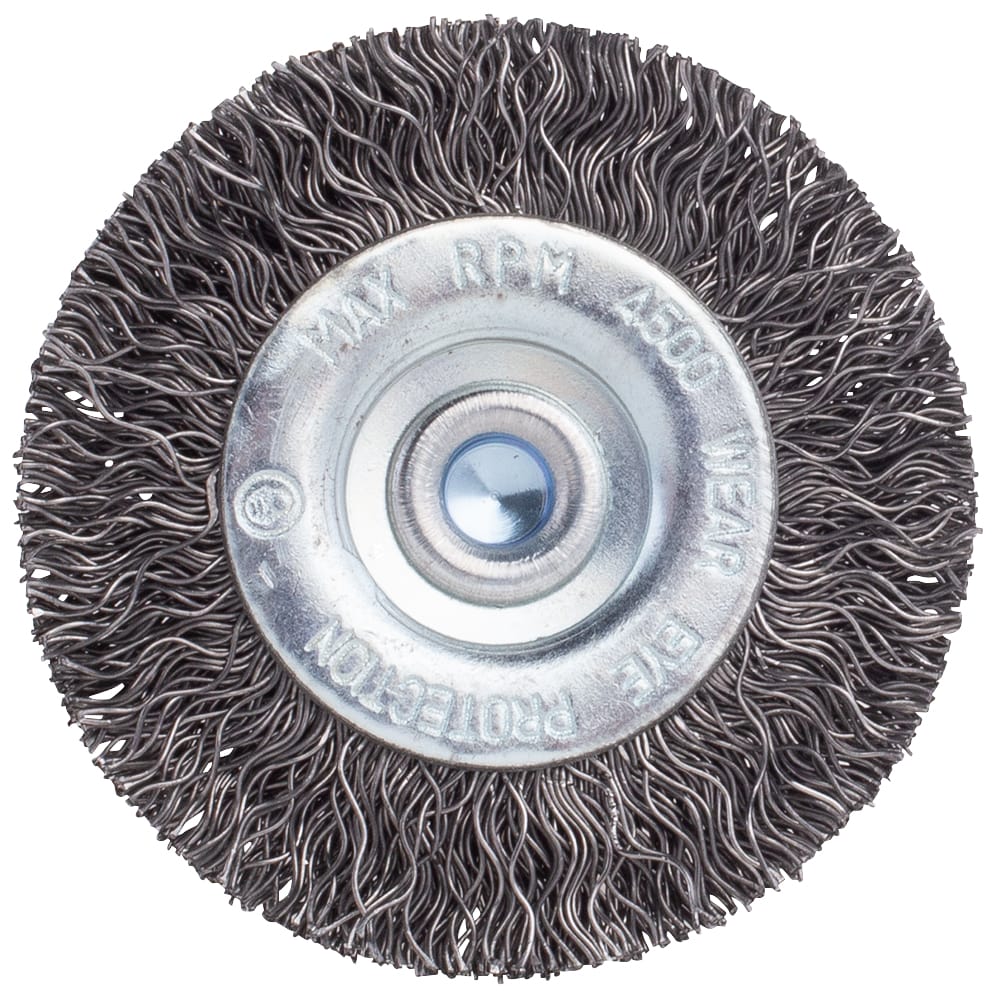 2" Crimped Wire Brush on 1/4" Hex Shaft - .012 Coarse Wire - Image 2