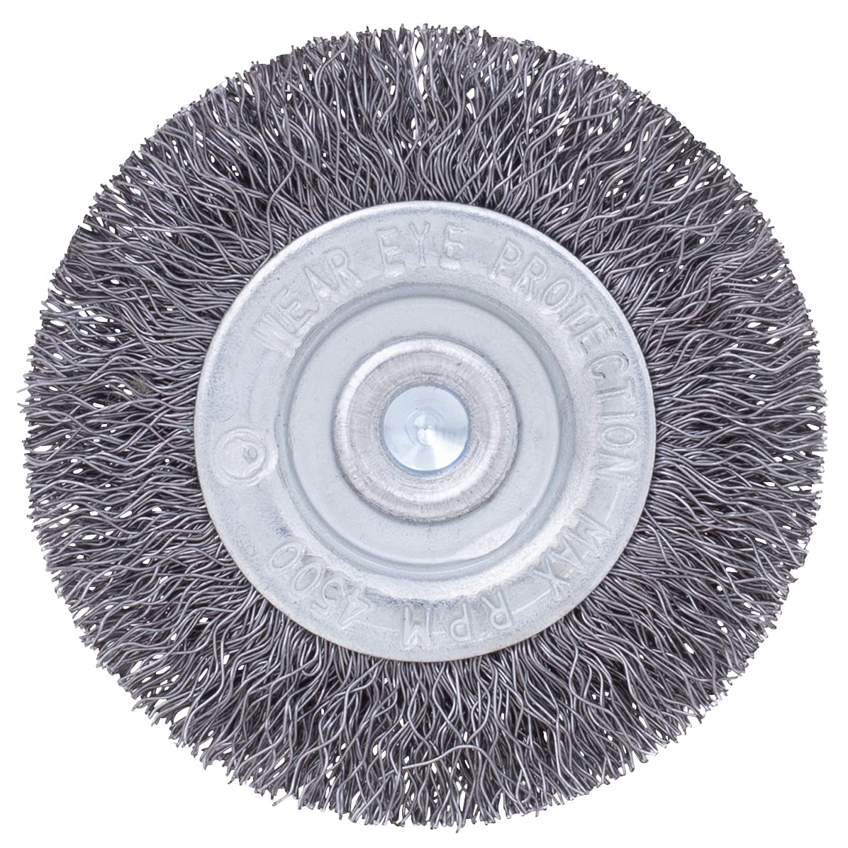 2" Crimped Wire Brush on 1/4" Hex Shaft - .008 Fine Wire - Image 5