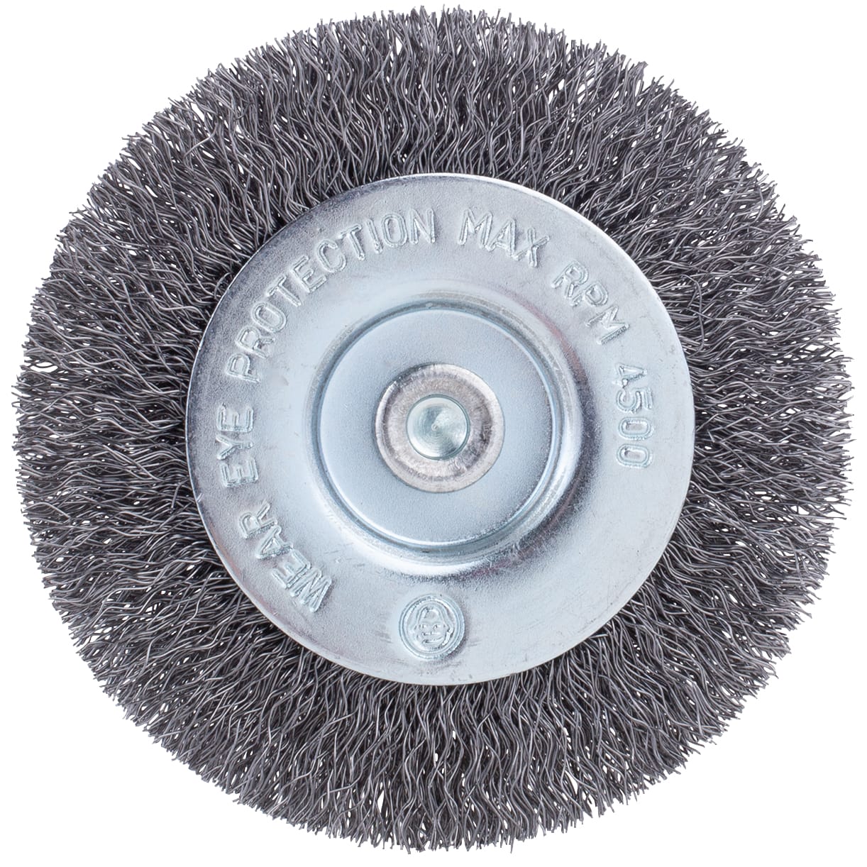 3" Crimped Wire Brush on 1/4" Hex Shaft - .008 Fine Wire - Image 2