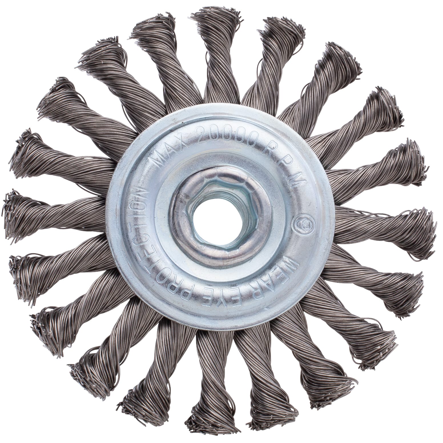 Stringer Bead Twist Wheel - 4.5" x 5/8"-11NC for Stainless Steel. .020 wire. - Image 2