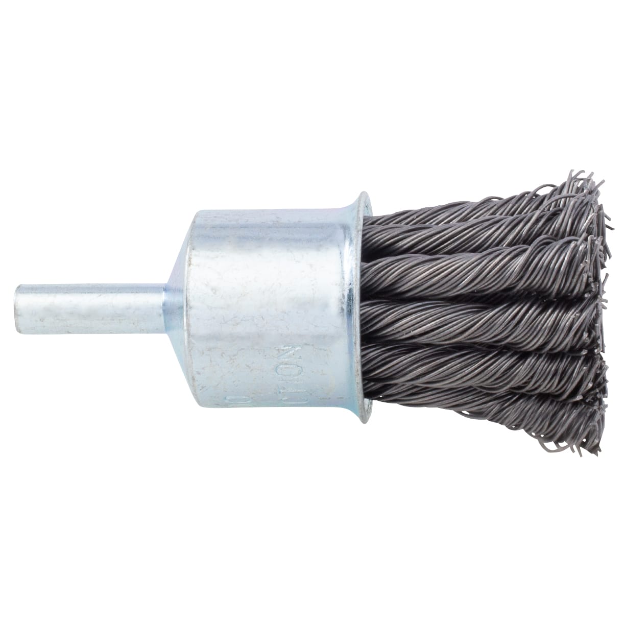Knotted End Brush - 1" x 1/4" Round Shank - Stainless Steel - .020 Wire - Image 2