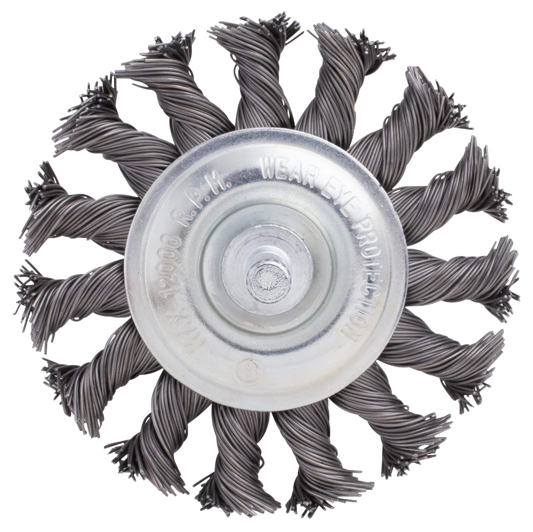 Mini Knotted Wire Brush - 3" x 1/4" Shank - .020 Wire - Image 3