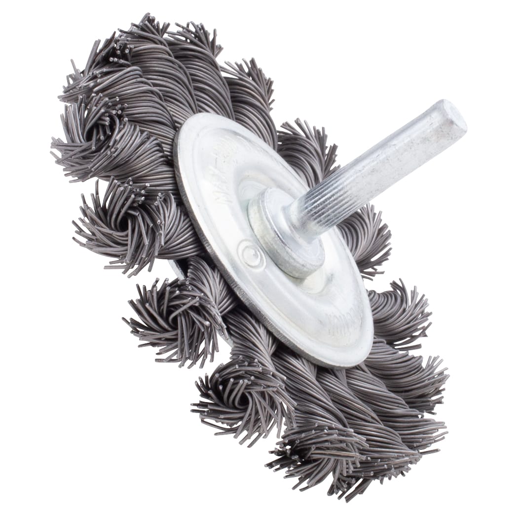 Mini Knotted Wire Brush - 3" x 1/4" Shank - .020 Wire - Image 4