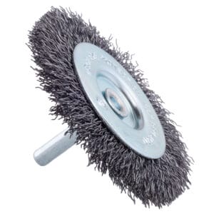 Circular Crimped Wire Brush on 1/4" Shank - Fine - 3" Diameter