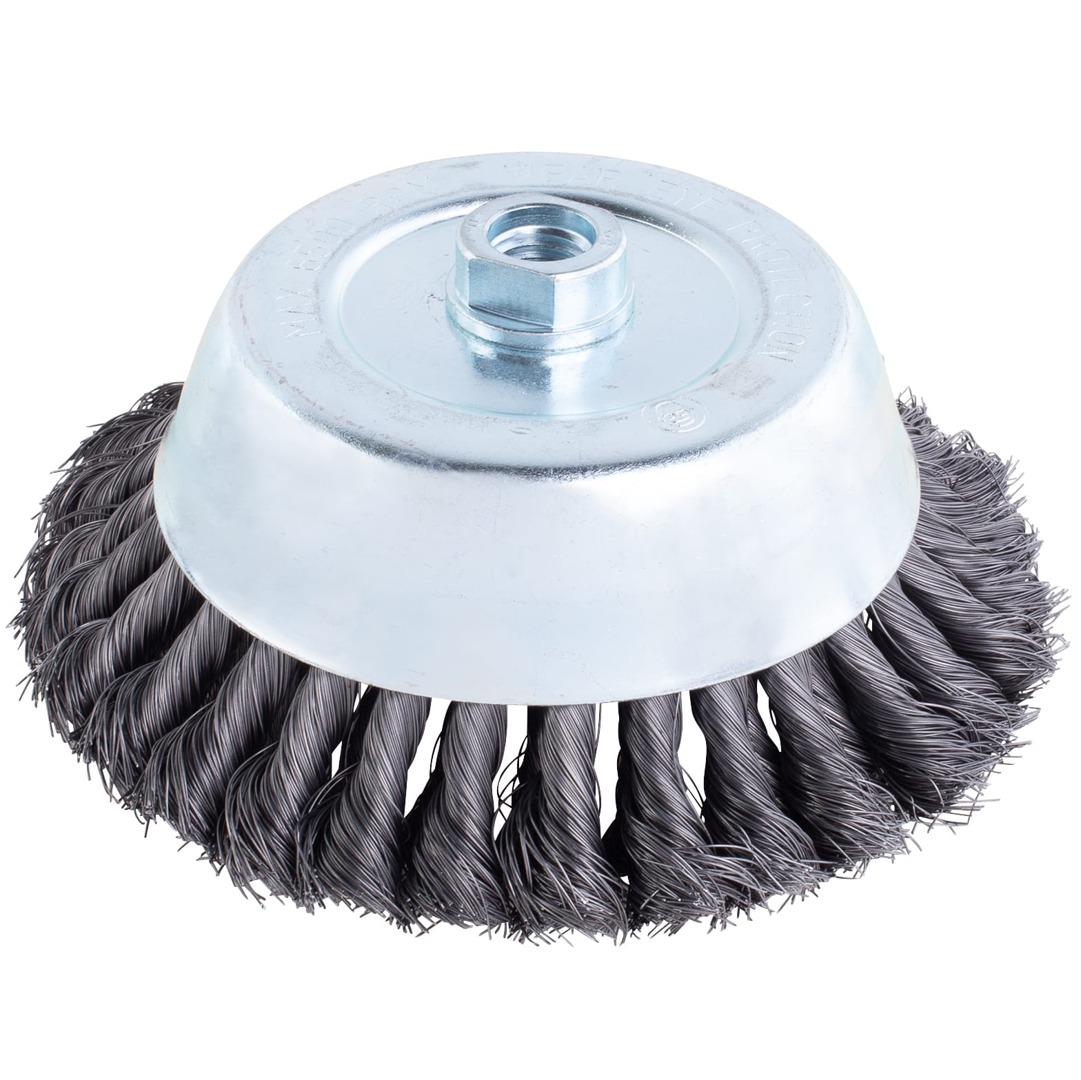 Knotted Wire Cup Brush - Double Row -6" x 5/8-11NC .014 wire. - Image 3