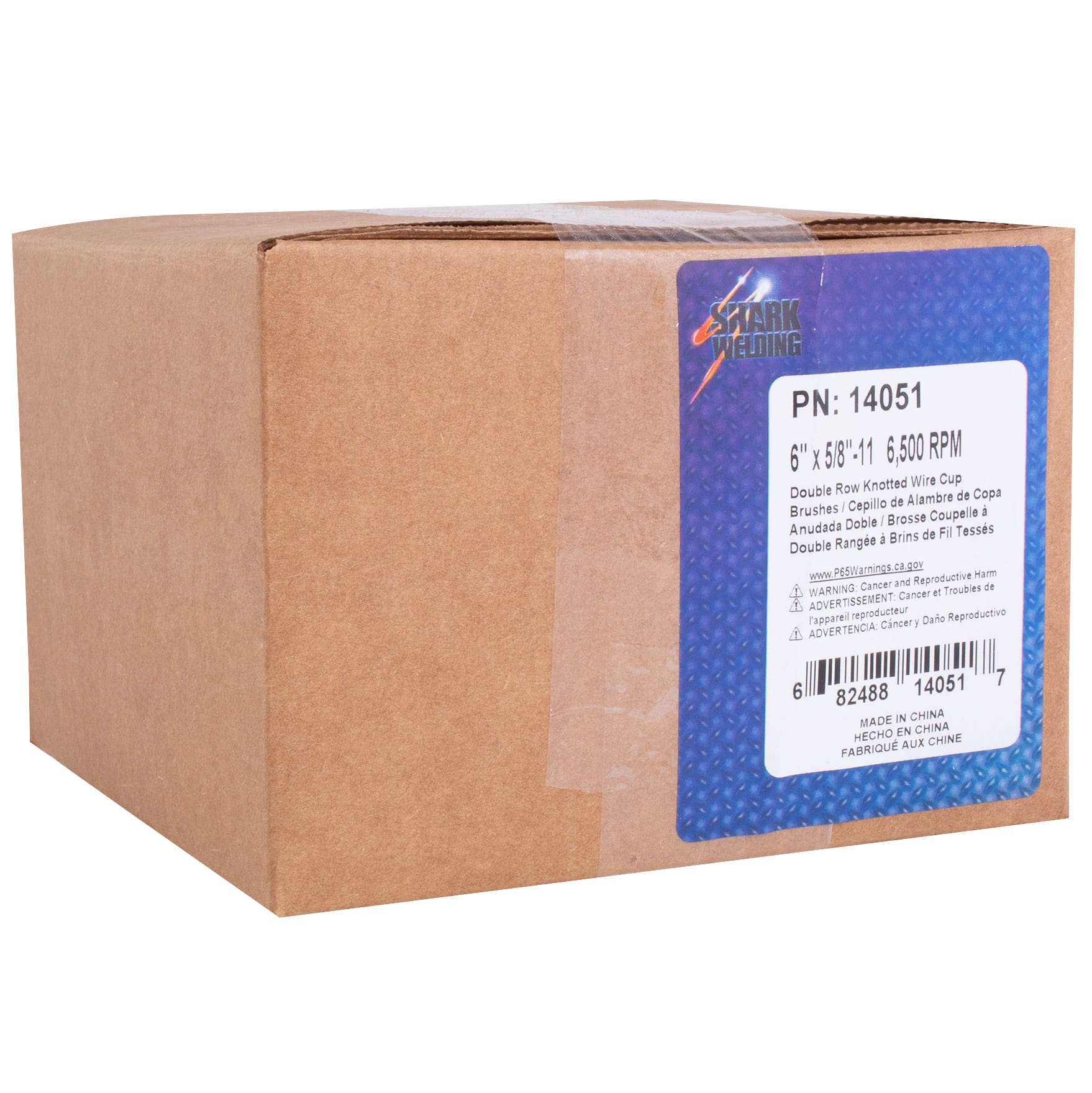 Knotted Wire Cup Brush - Double Row -6" x 5/8-11NC .014 wire. - Image 6