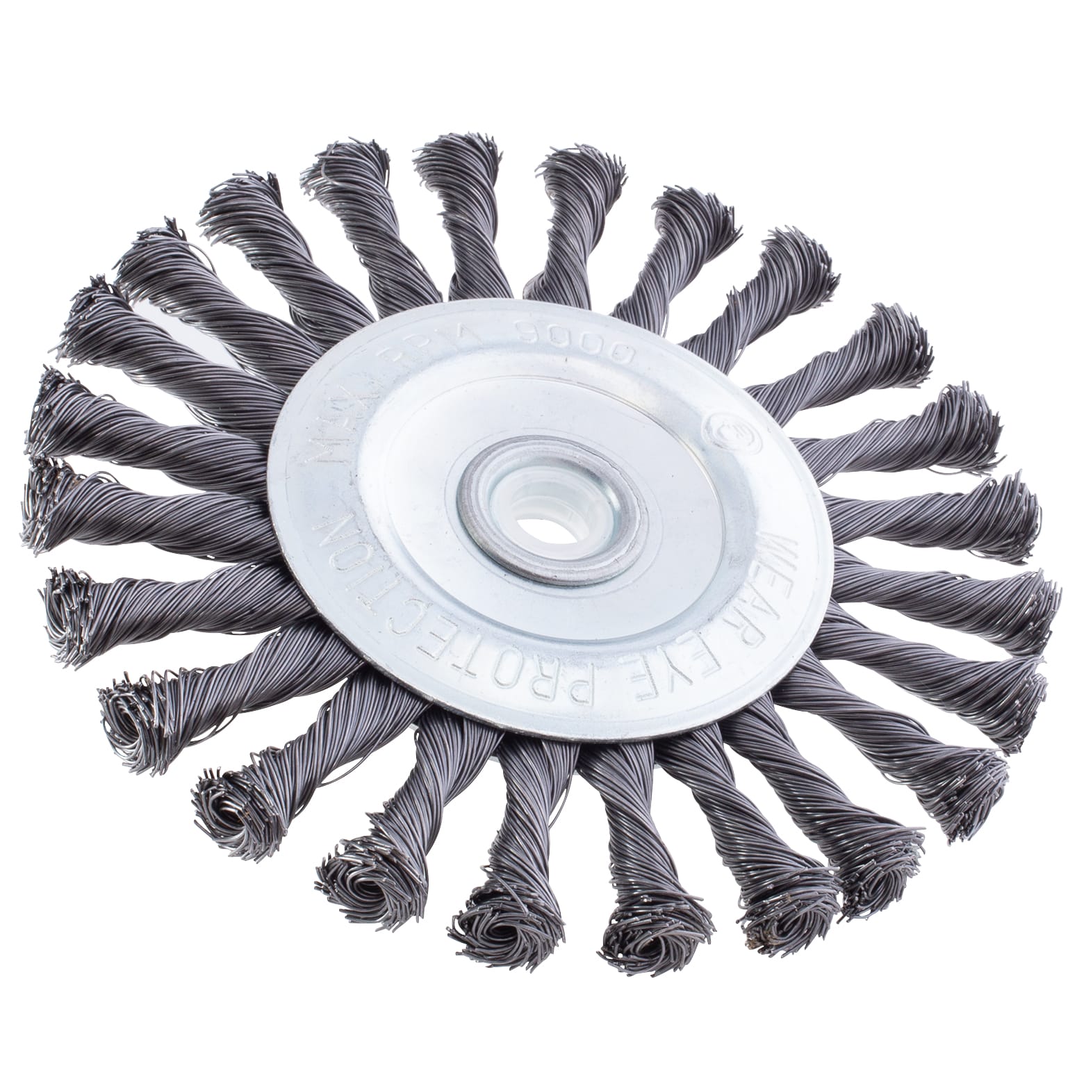 Knotted Wire Wheel Brush - 6" x 5/8" - 1/2" .020 Steel Wire - Image 3
