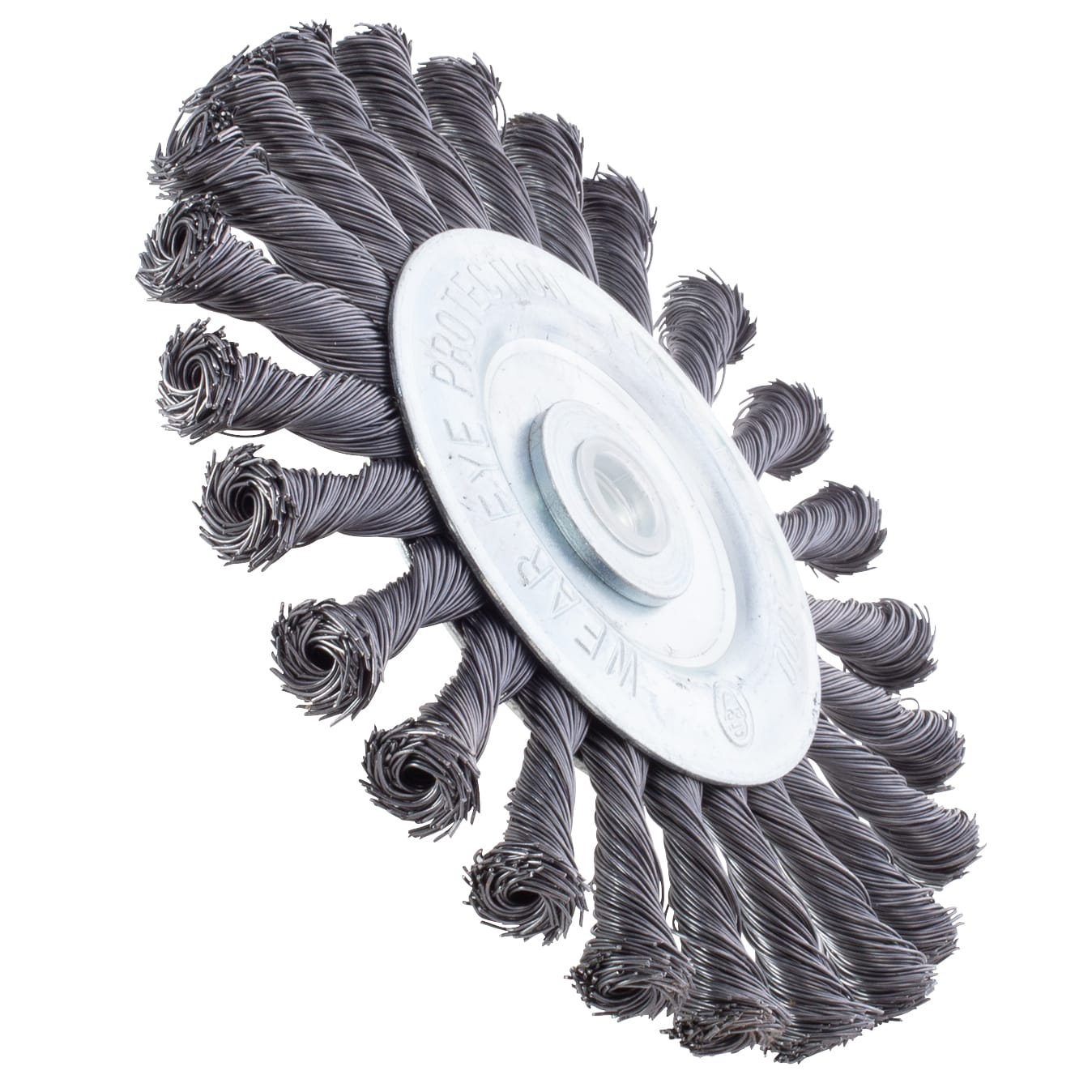 Knotted Wire Wheel Brush - 6" x 5/8" - 1/2" .020 Steel Wire - Image 4