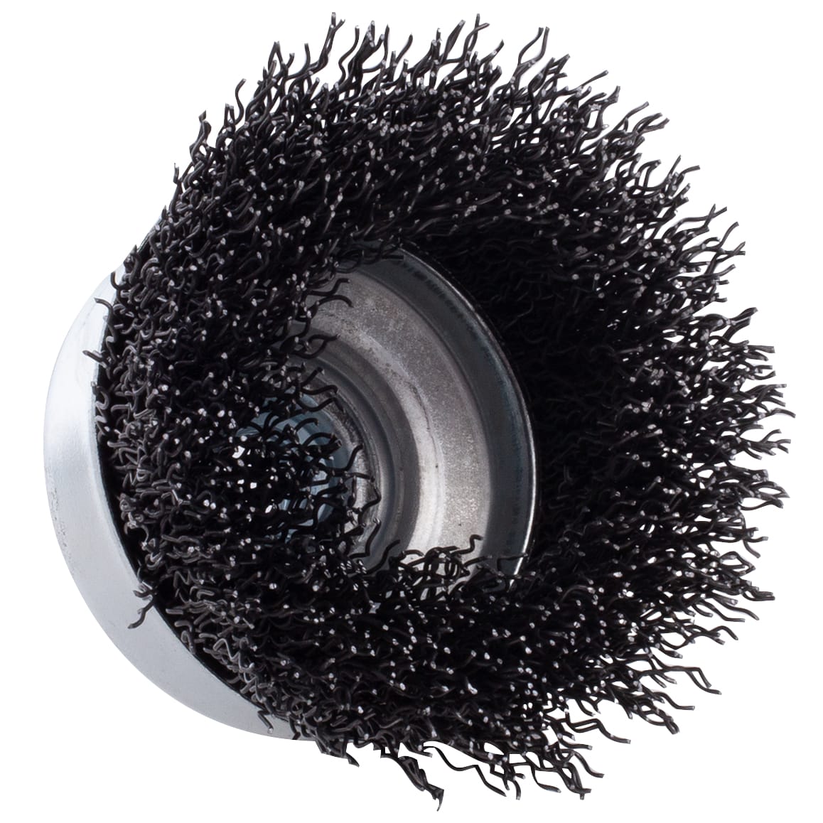 Crimped Wire Cup Brush - 3" x 1/2-13 arbor. .014 wire. - Image 4