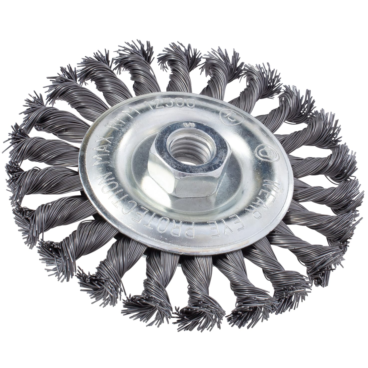 Knotted Wire Wheel - 5" x 5/8-11NC. .020 wire. - Image 3