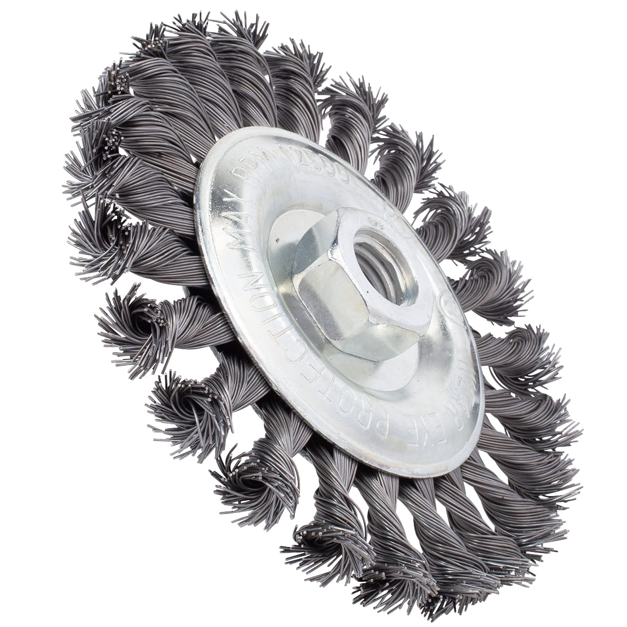 Knotted Wire Wheel - 5" x 5/8-11NC. .020 wire. - Image 4