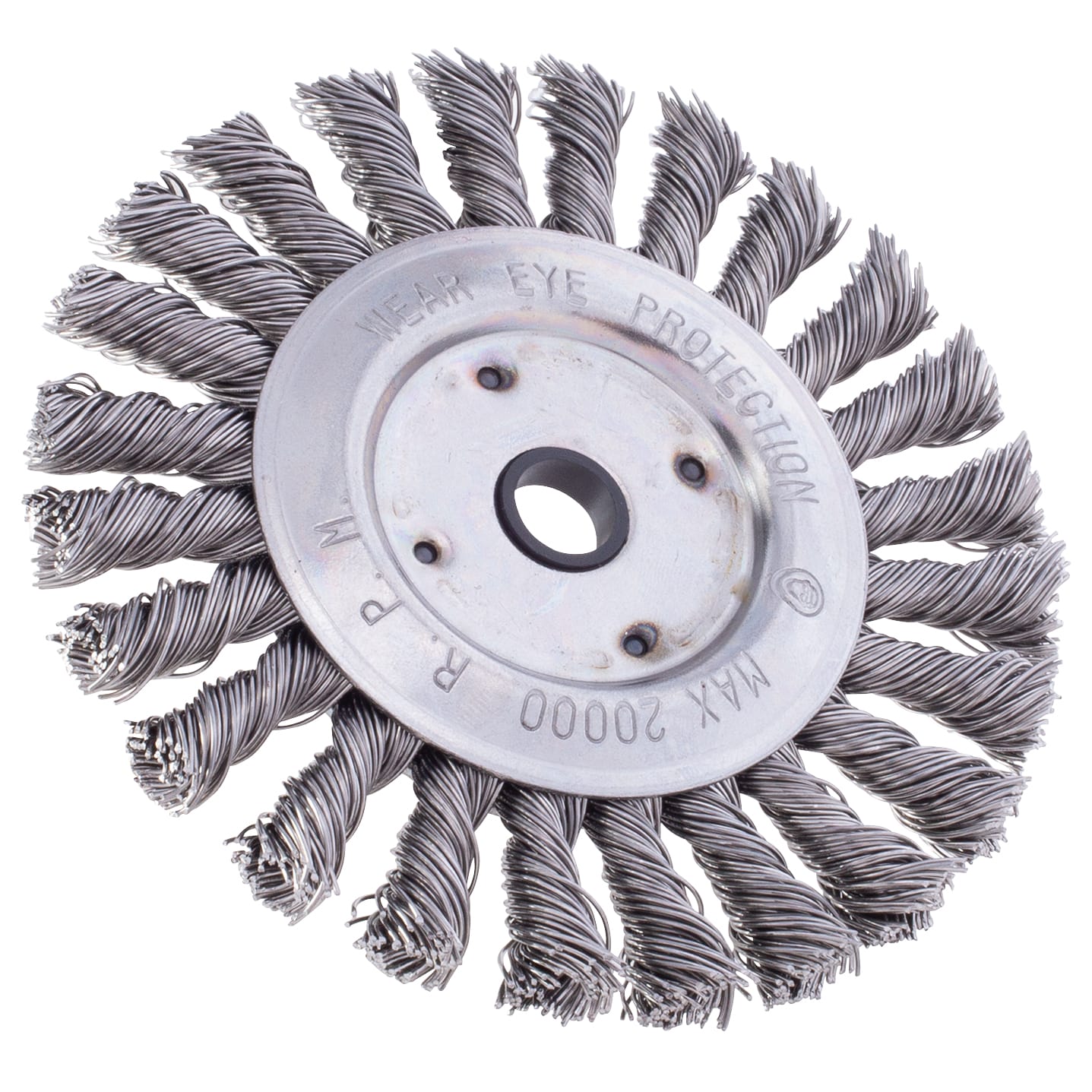 Heavy Duty 4" x 1/2" - 3/8" Cable Twist Knot Wire Brush - Image 3