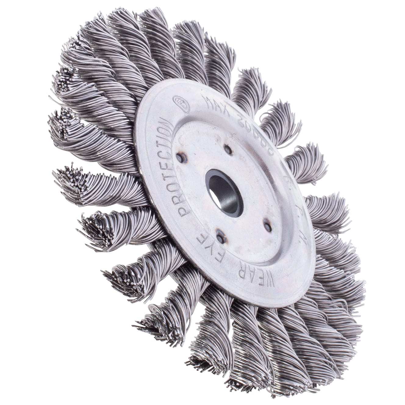 Heavy Duty 4" x 1/2" - 3/8" Cable Twist Knot Wire Brush - Image 4