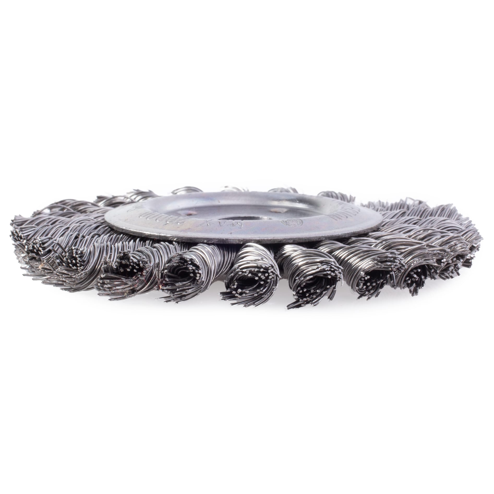 Heavy Duty 4" x 1/2" - 3/8" Cable Twist Knot Wire Brush - Image 6