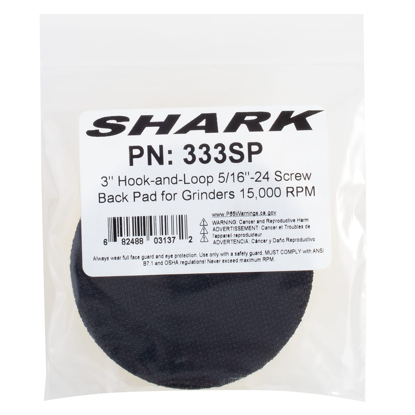 3" Hook-and-Loop Backing Pad - 5/16"-24T - Image 6