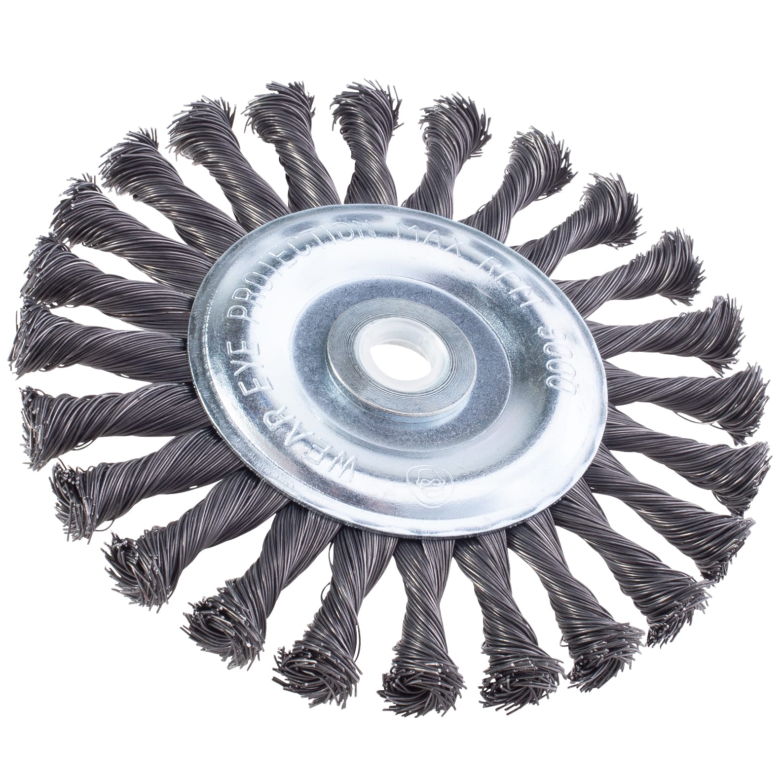 Full Cable - Knotted Wire Wheel - 6" x 1/2"-5/8" Arbor - .014 Wire - Image 3