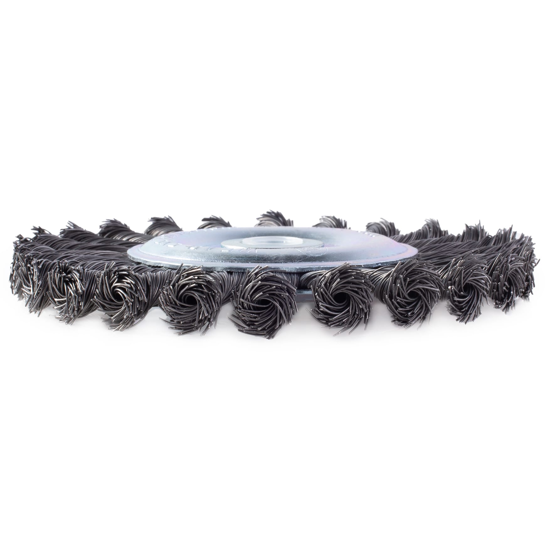 Full Cable - Knotted Wire Wheel - 6" x 1/2"-5/8" Arbor - .014 Wire - Image 6