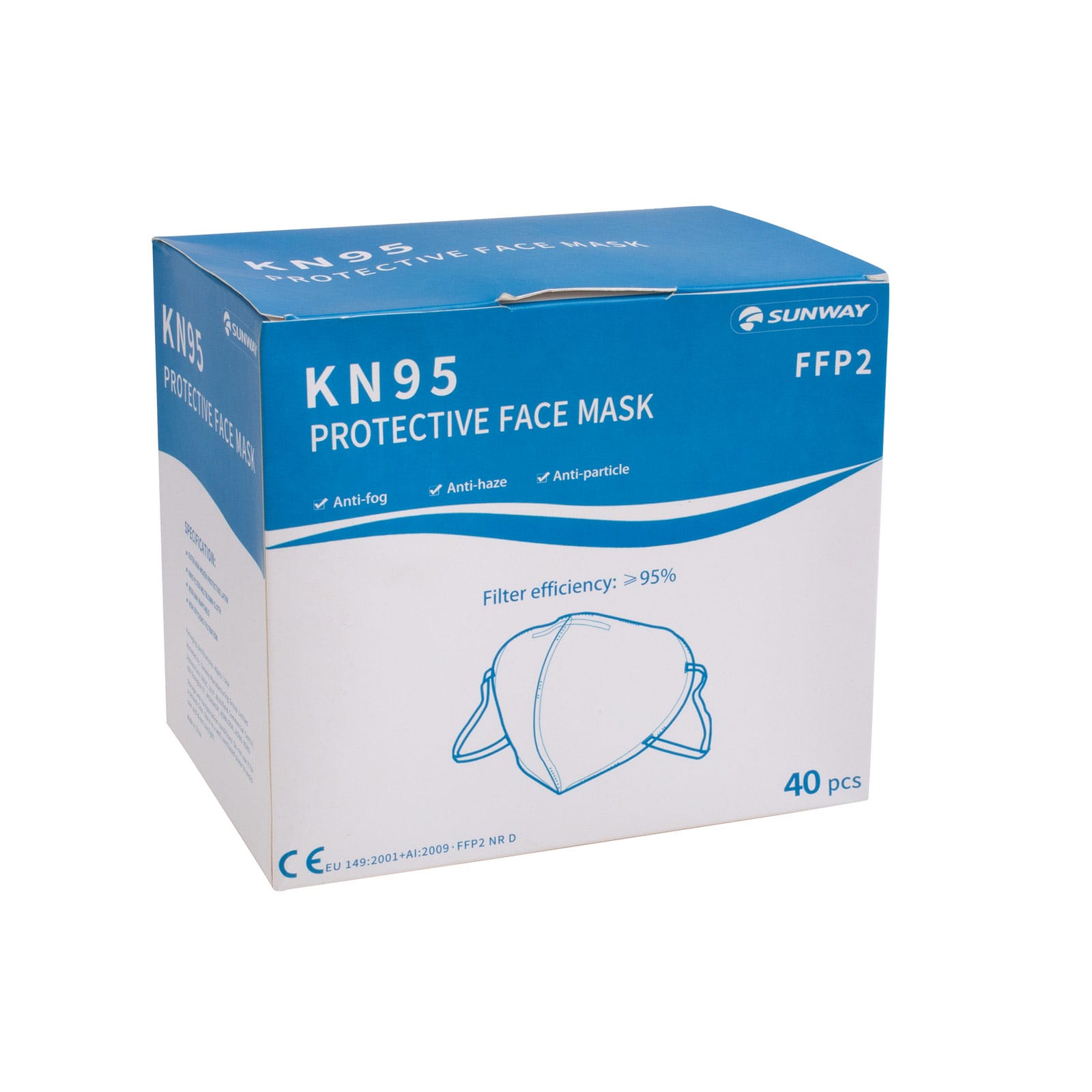 KN95 Protective Face Mask - Box of 40