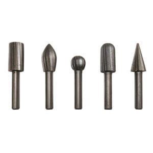 5 PC. Rotary File Set made of High Quality Steel - 5 most popular sizes in a plastic reusable case