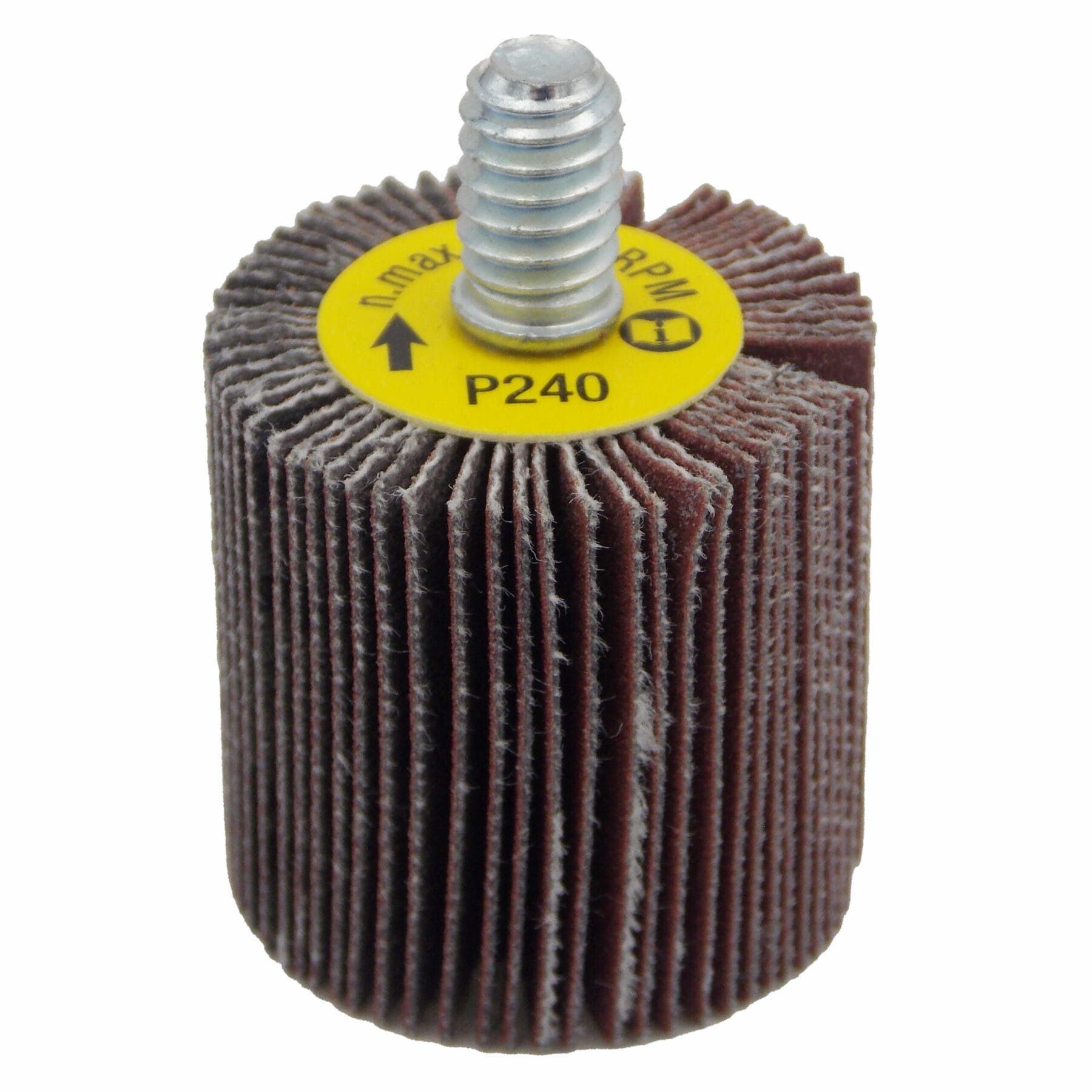 5 PK | Flap Wheel - 1" x 1" x 1/4"-20 Male Thread - 60 Grit - Image 4