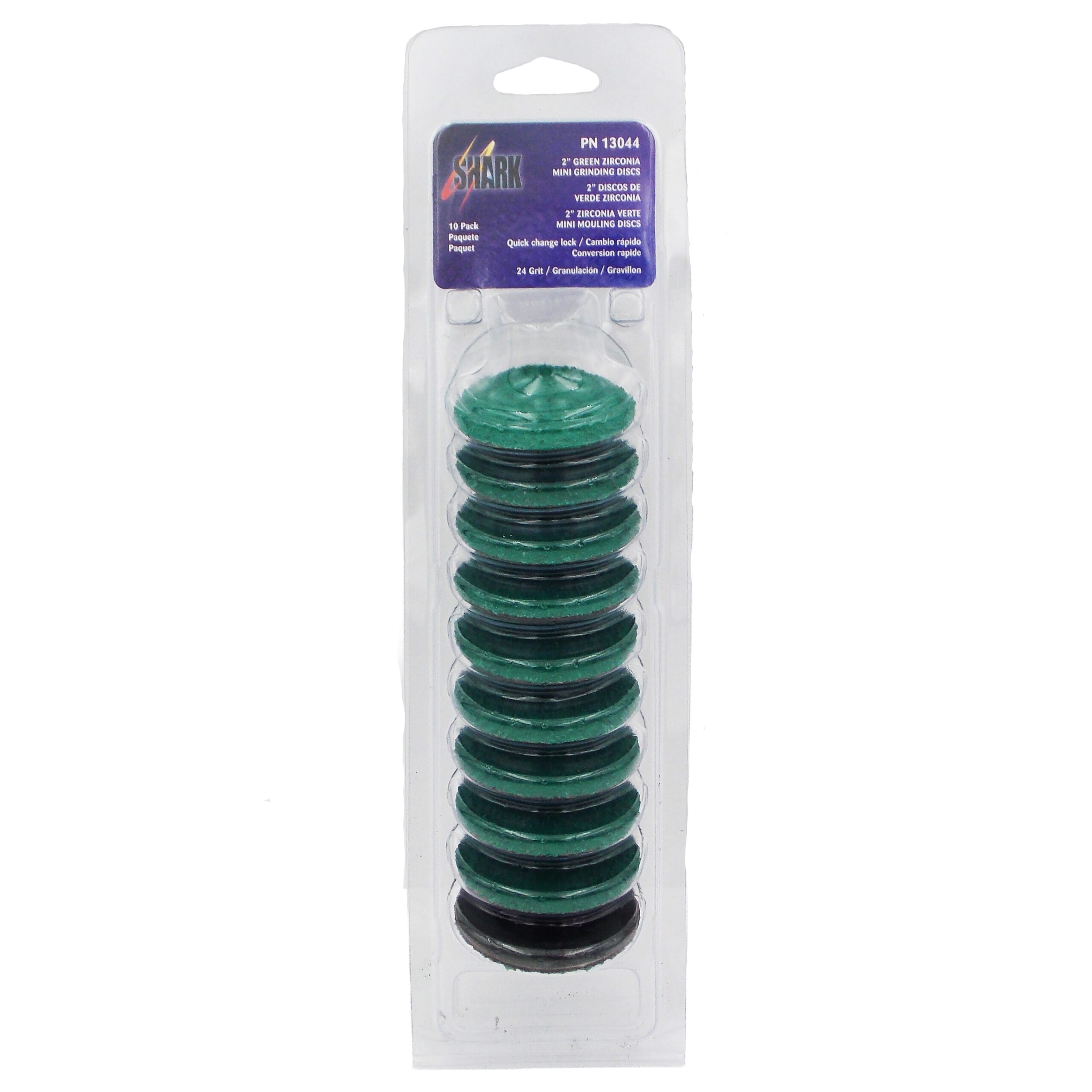 10 PK | 2" Mini Grinding Discs - Green Zirconia - 24 Grit - Image 2