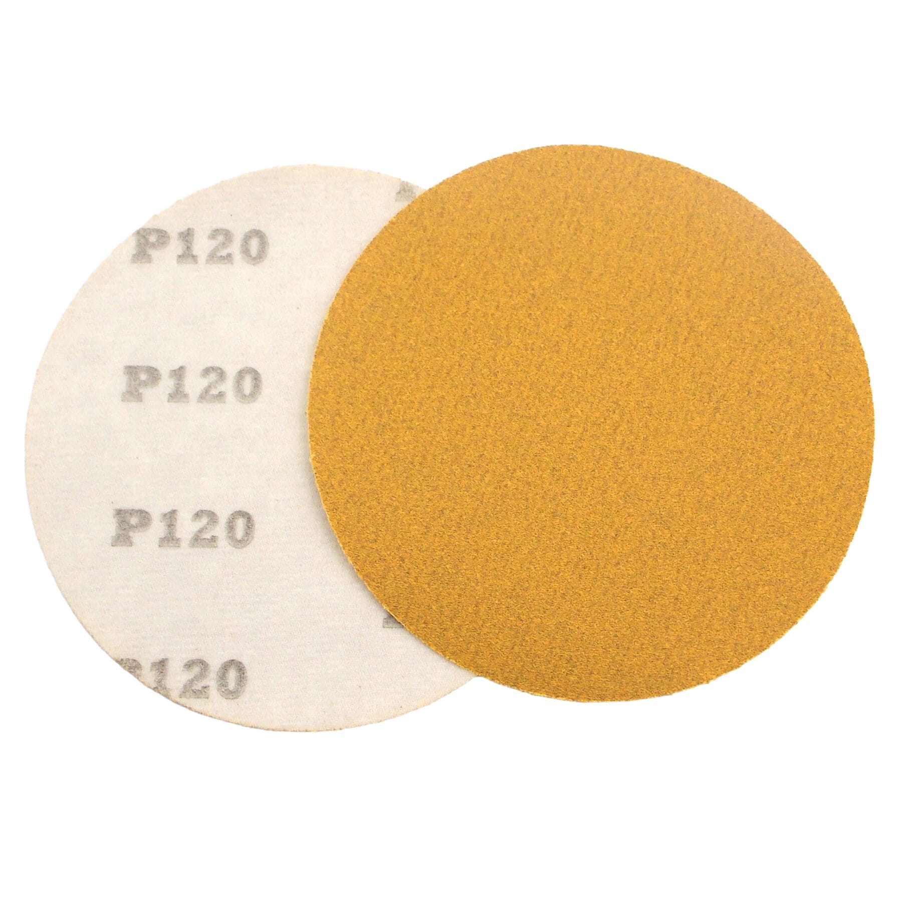 100 PK | 6" Gold A/O Hook & Loop Discs - 120 Grit - Image 2