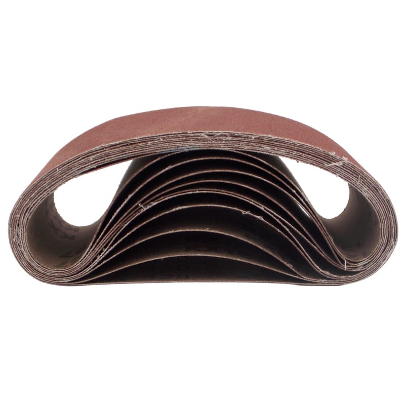 10 PK | Portable Sanding Belt 3" x 18" 120 Grit, X Weight - Image 2