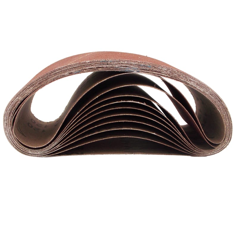 10 PK | Portable Sanding Belt 3" x 21" 120 Grit, X Weight - Image 2