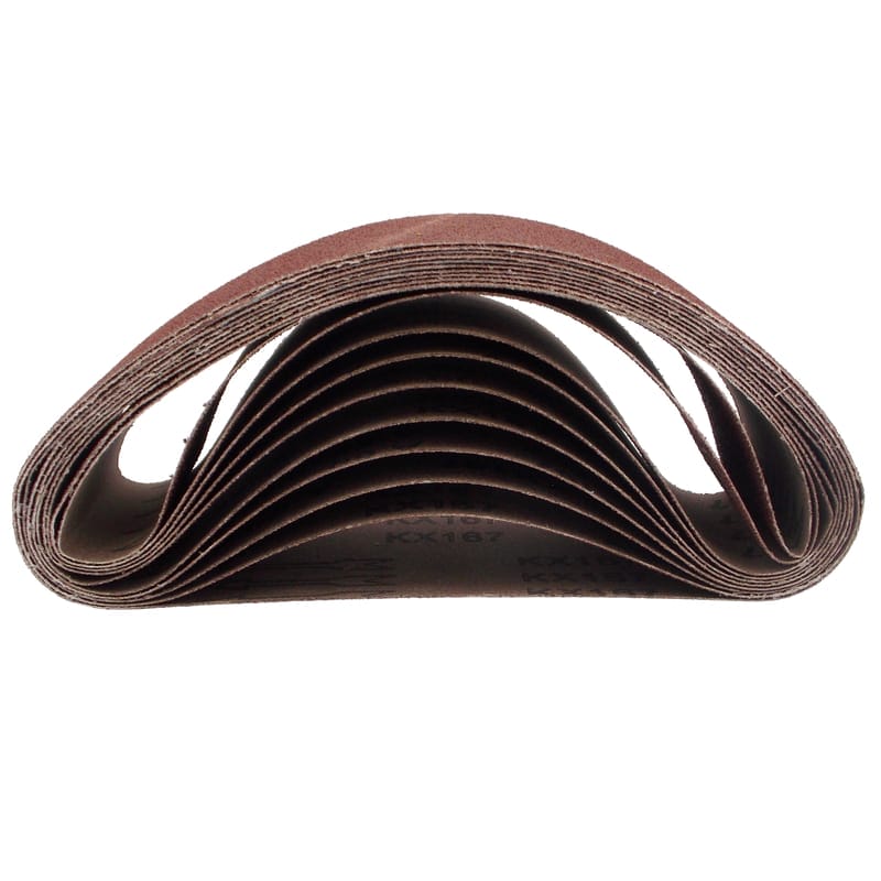 10 PK | Portable Sanding Belt 3" x 24" 60 Grit, X Weight - Image 2