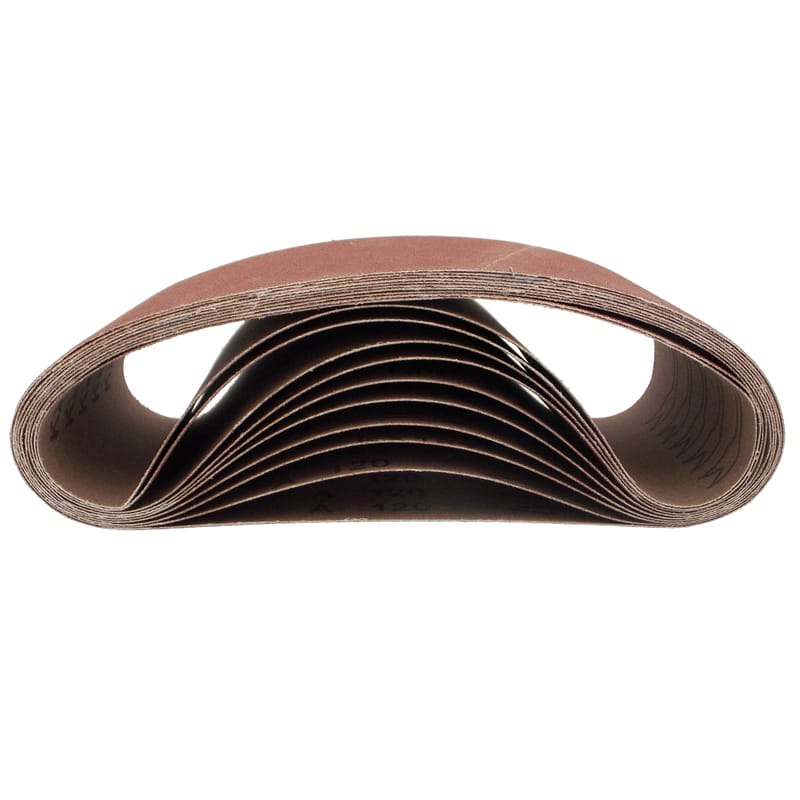 10 PK | Portable Sanding Belt 4" x 24" 120 Grit, X Weight - Image 2