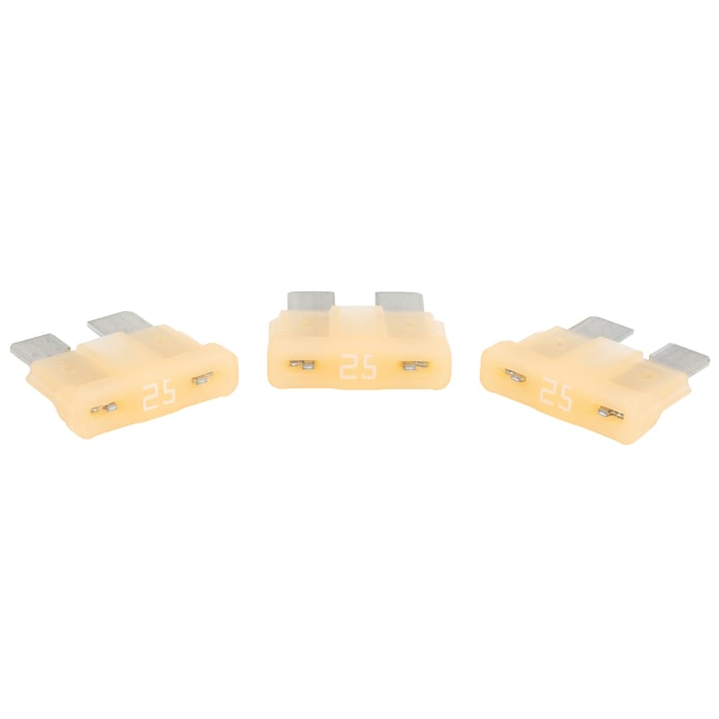 LIMITED STOCK! 100 PK | ATC/ATO 25 Amp Blade Fuse - Clear - Image 4